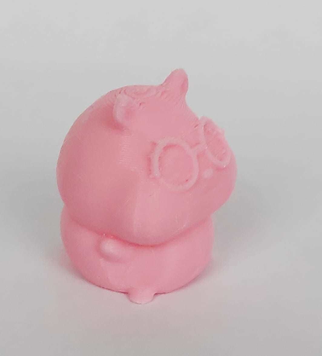 Cute Hamster with glasses 3D print model_4