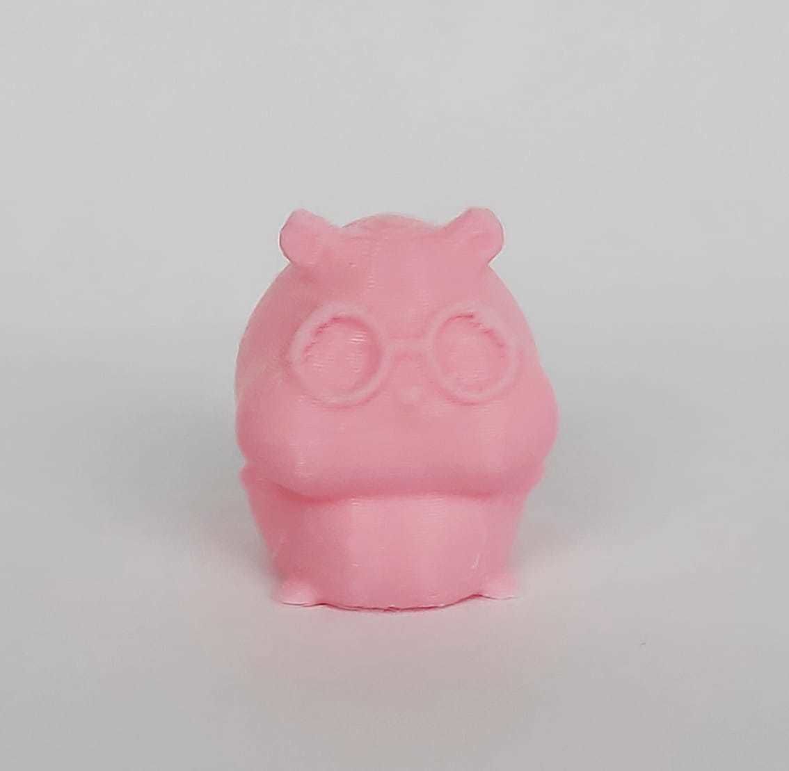 Cute Hamster with glasses 3D print model_3