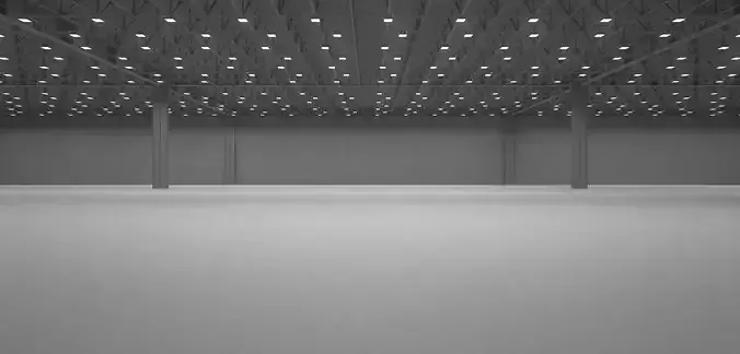 Studio Warehouse Environment Setup low poly 3D Model