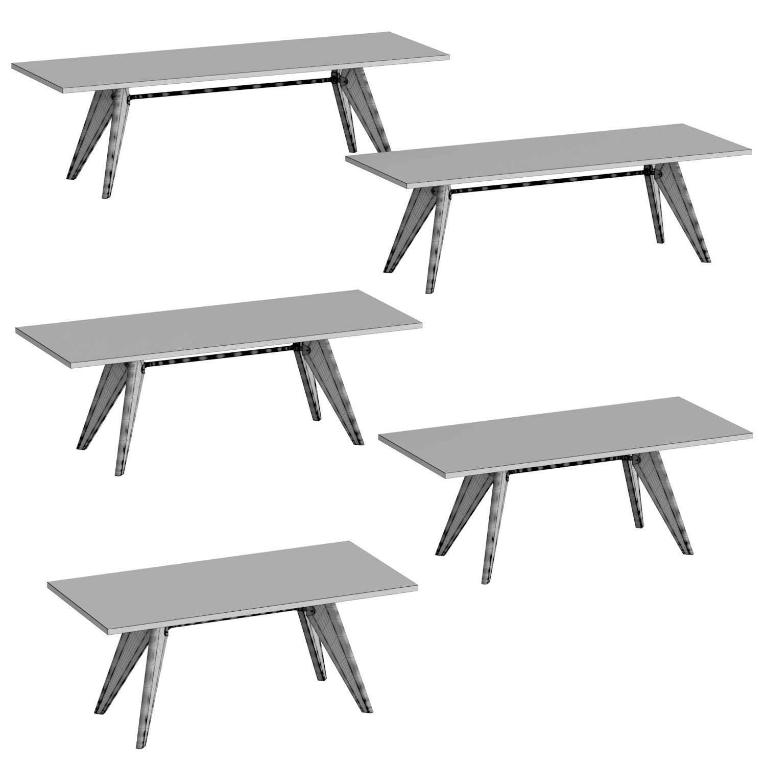 Table Solvay 3D model_4