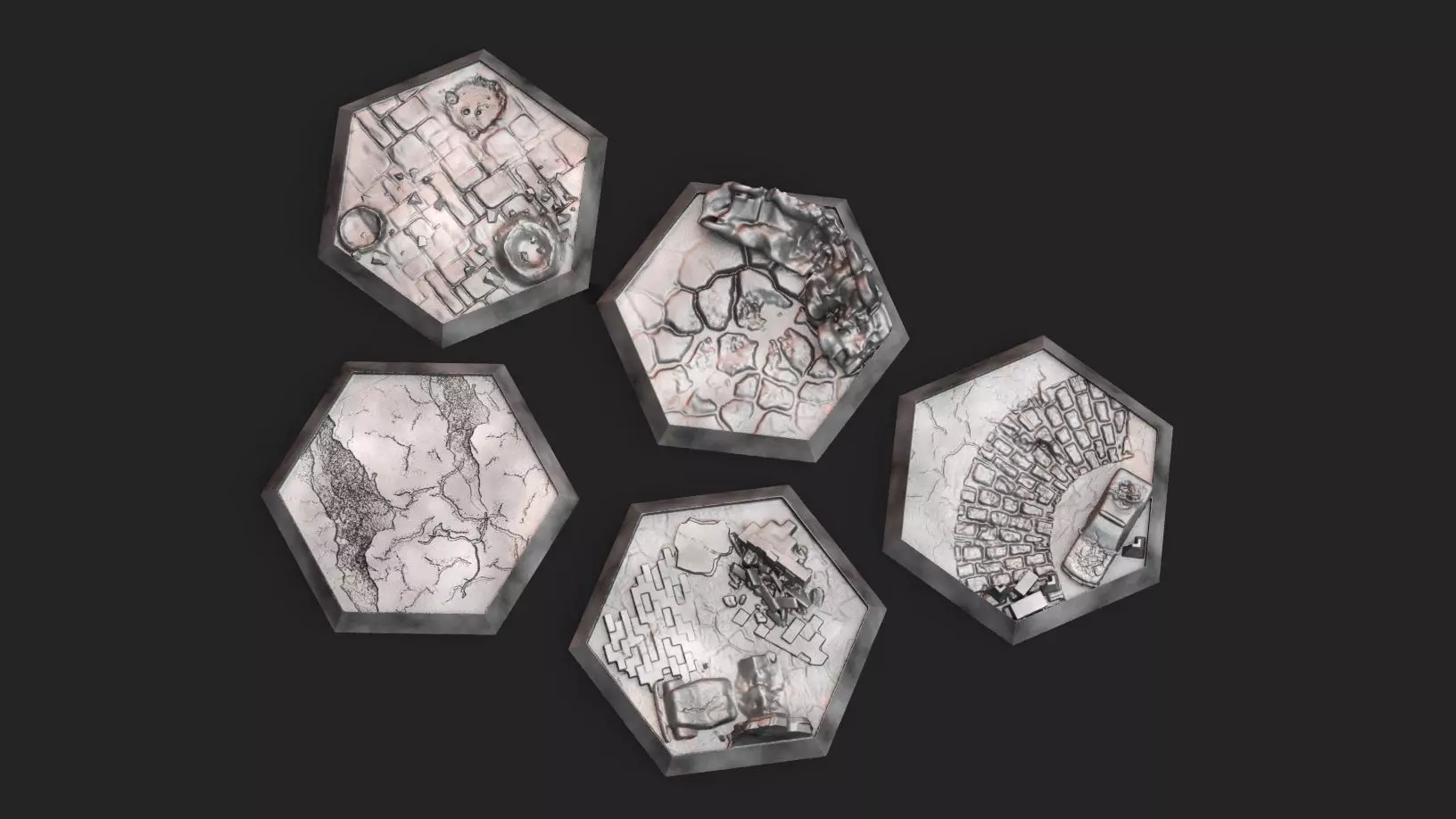 Hex Bases  Urban Warfare 3D print model_0