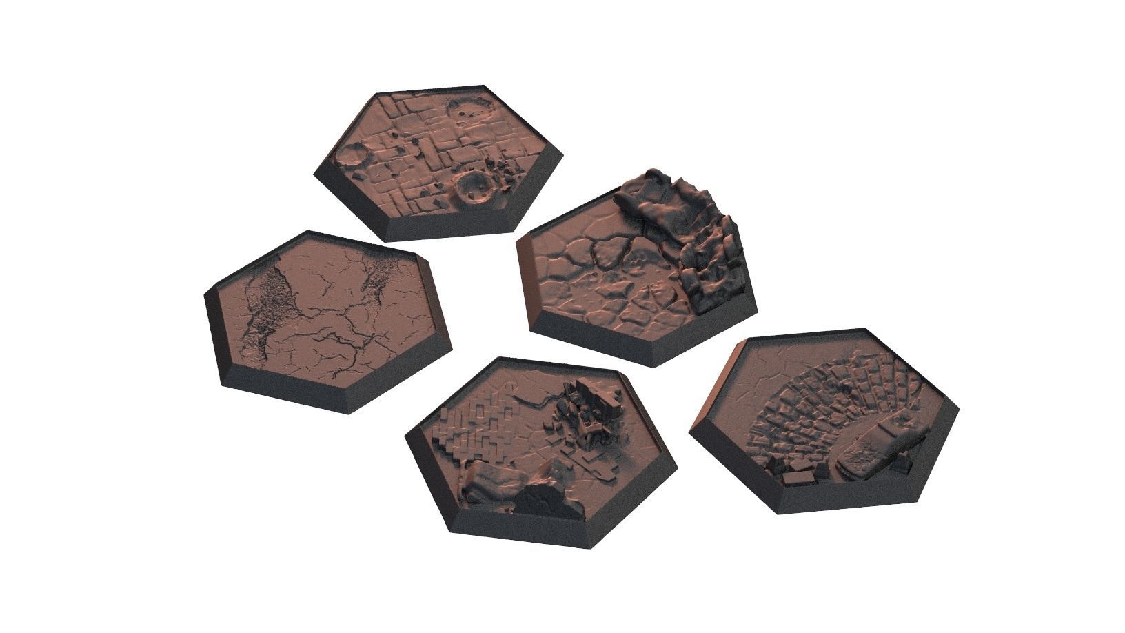 Hex Bases  Urban Warfare 3D print model_4