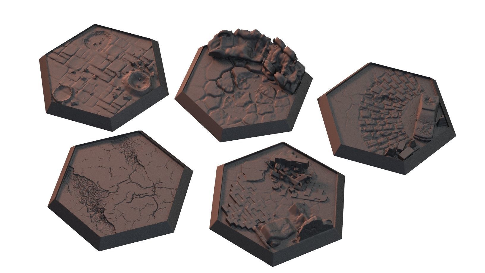 Hex Bases  Urban Warfare 3D print model_6
