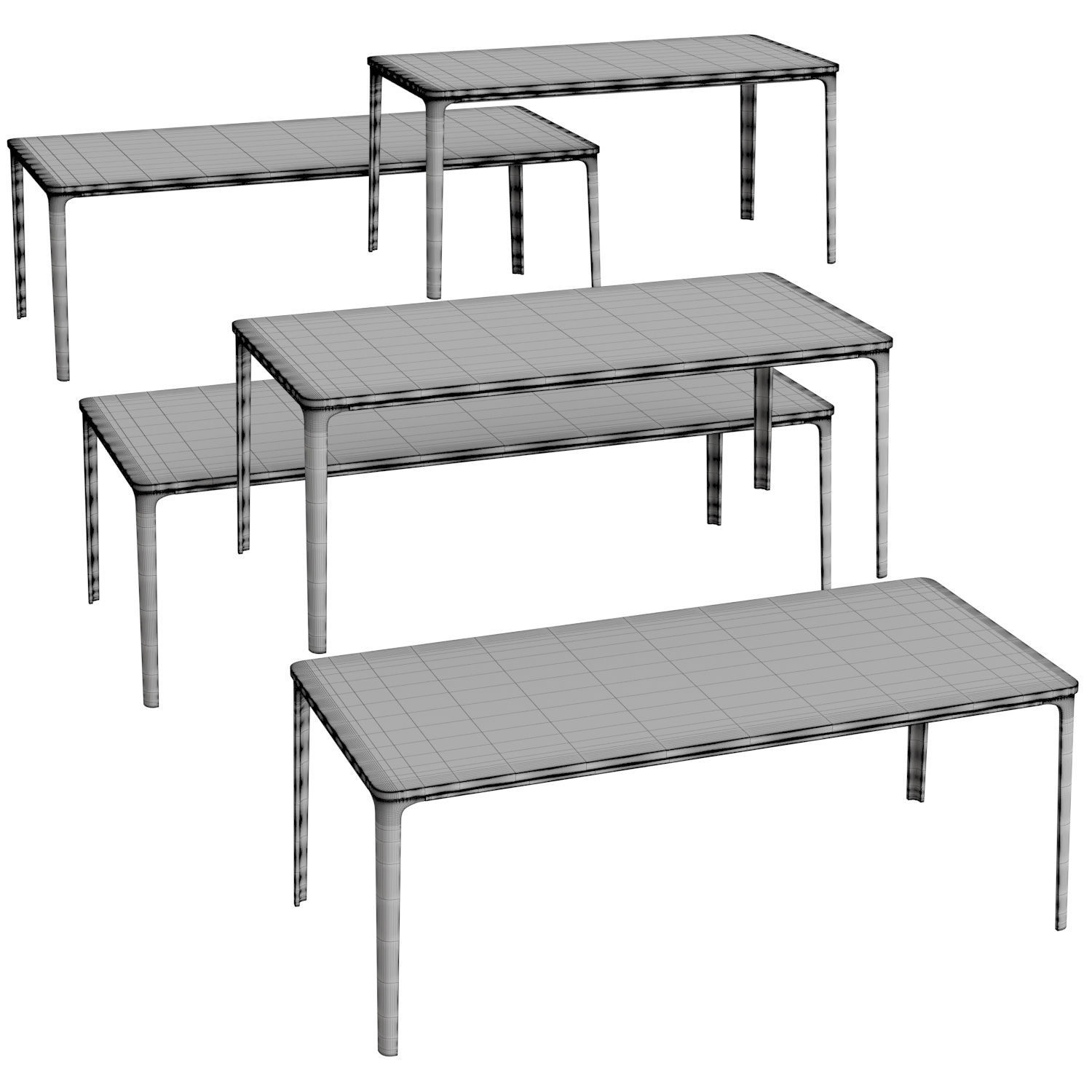 Plate Dining Table 3D model_4