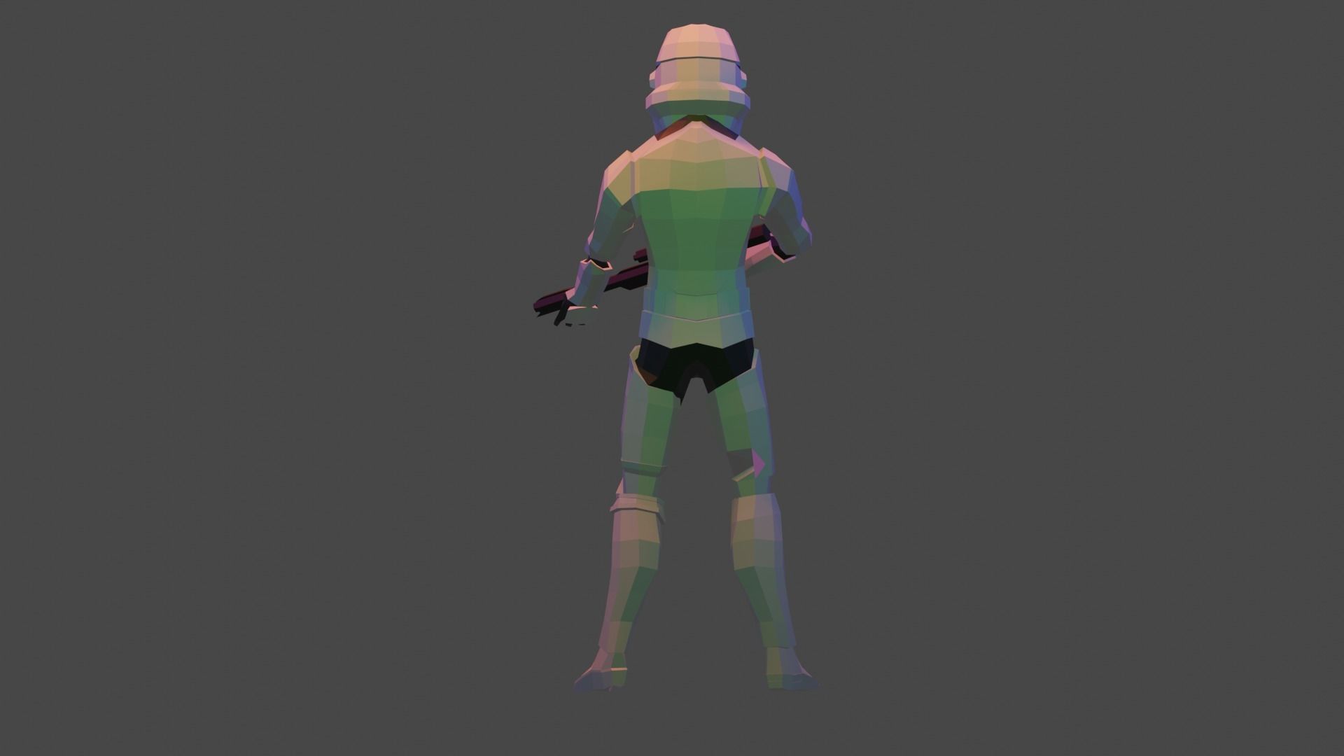 Low Poly Stormtrooper Free low-poly 3D model_5