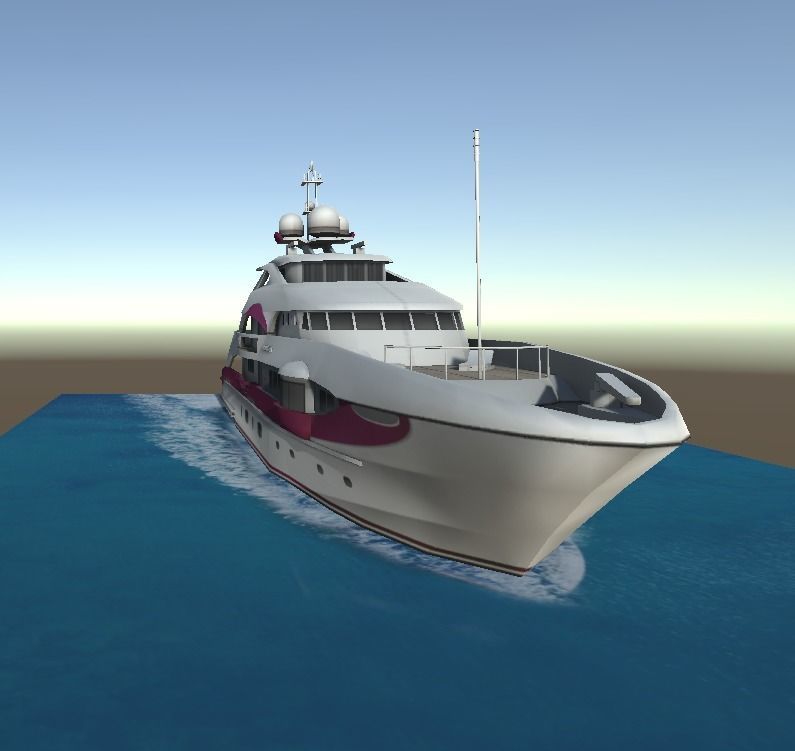 Quinta Essentia yacht 3d low poly model Low-poly 3D model_3