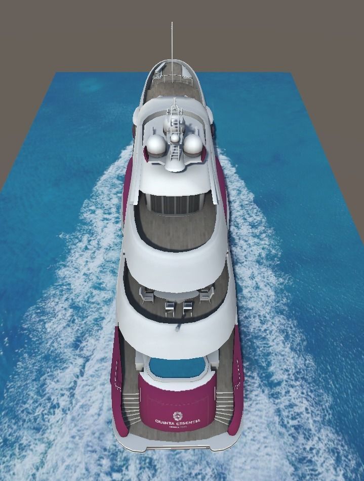 Quinta Essentia yacht 3d low poly model Low-poly 3D model_6