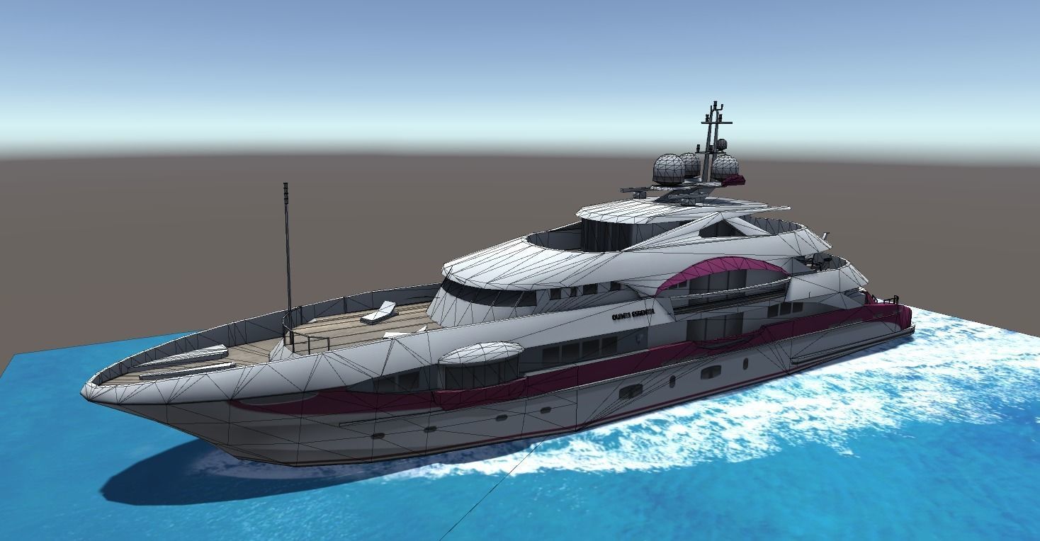 Quinta Essentia yacht 3d low poly model Low-poly 3D model_4