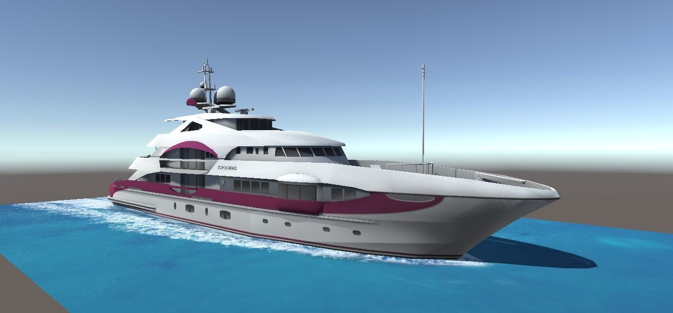 Quinta Essentia yacht 3d low poly model Low-poly 3D model_2