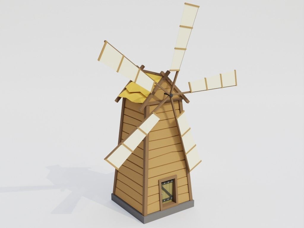 Low poly outbuildings and props set Low-poly 3D model_47