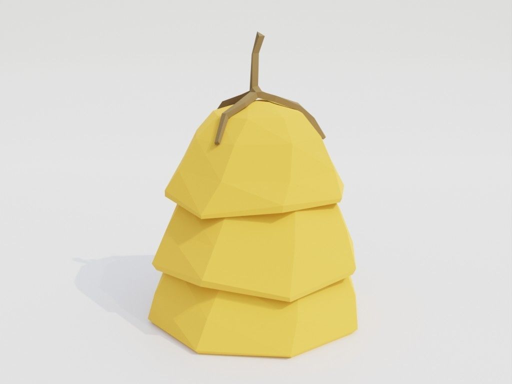 Low poly outbuildings and props set Low-poly 3D model_1