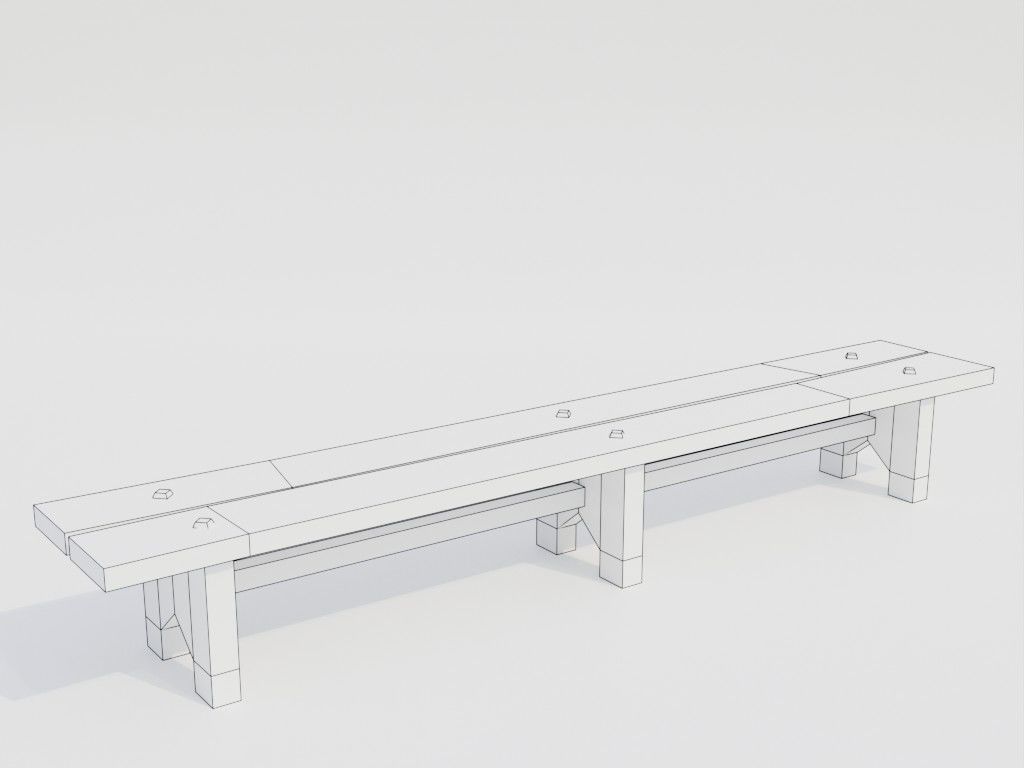 Low poly outbuildings and props set Low-poly 3D model_10