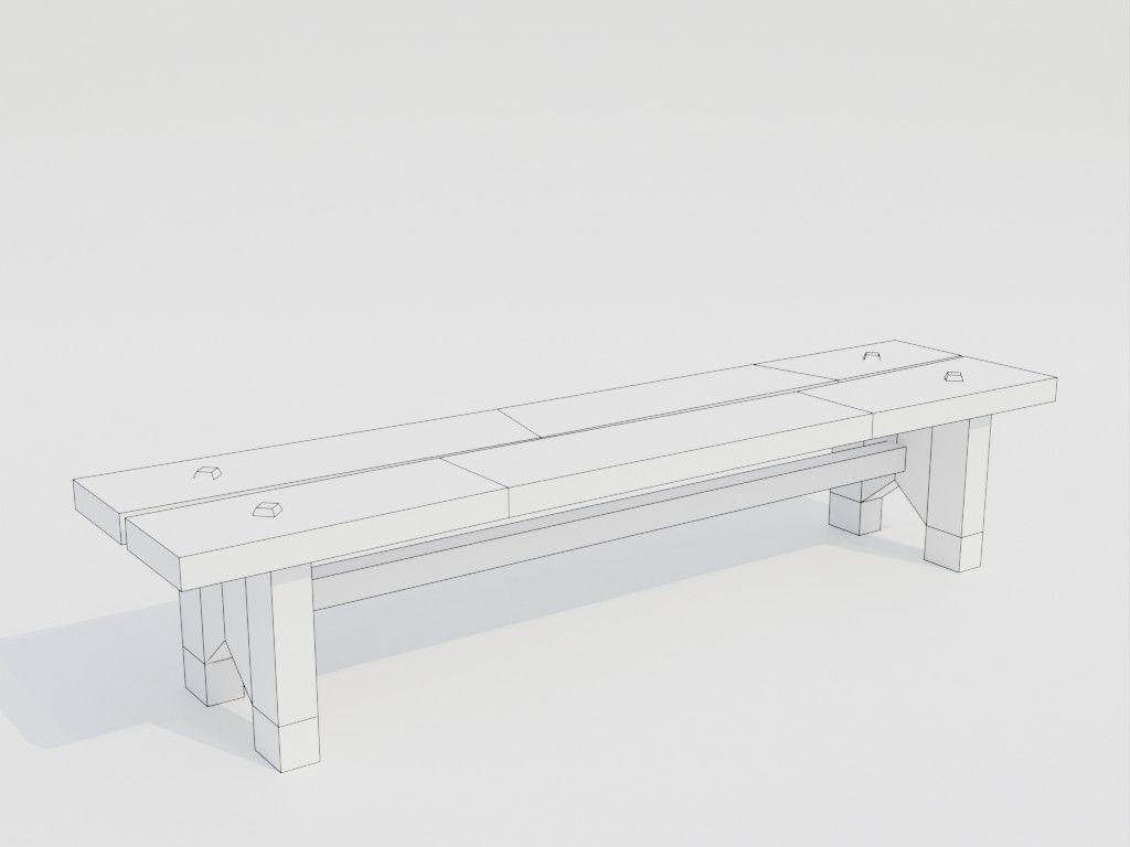 Low poly outbuildings and props set Low-poly 3D model_12