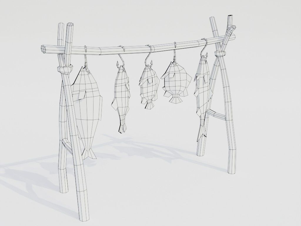 Low poly outbuildings and props set Low-poly 3D model_20