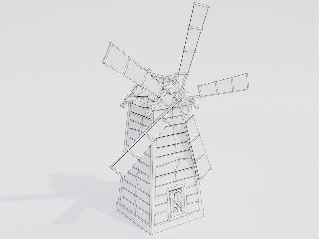 Low poly outbuildings and props set Low-poly 3D model_48