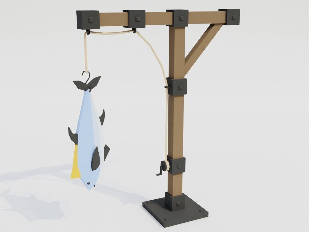 Low poly outbuildings and props set Low-poly 3D model_21