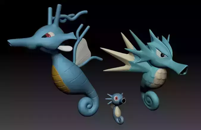 Pokemon Horsea Seadra Kingdra