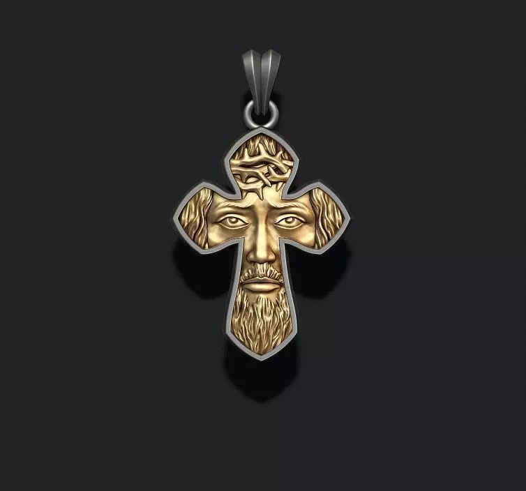 Jesus  Cross pendant 3D print model_0