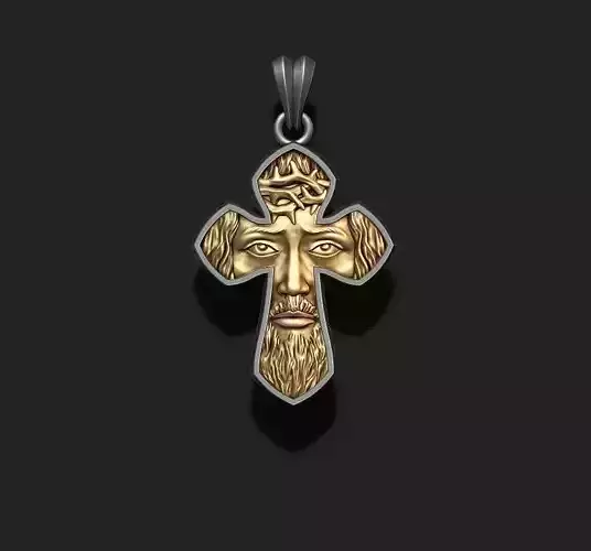 Jesus  Cross pendant 3D print model