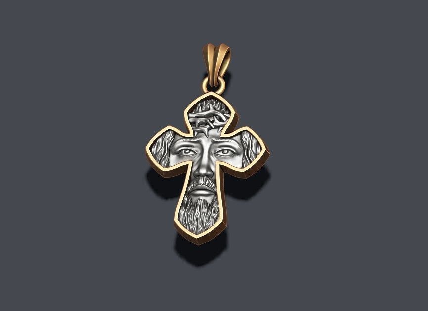 Jesus  Cross pendant 3D print model_3