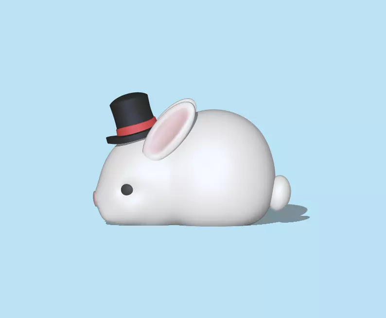Cute Magic Bunny 3D print model