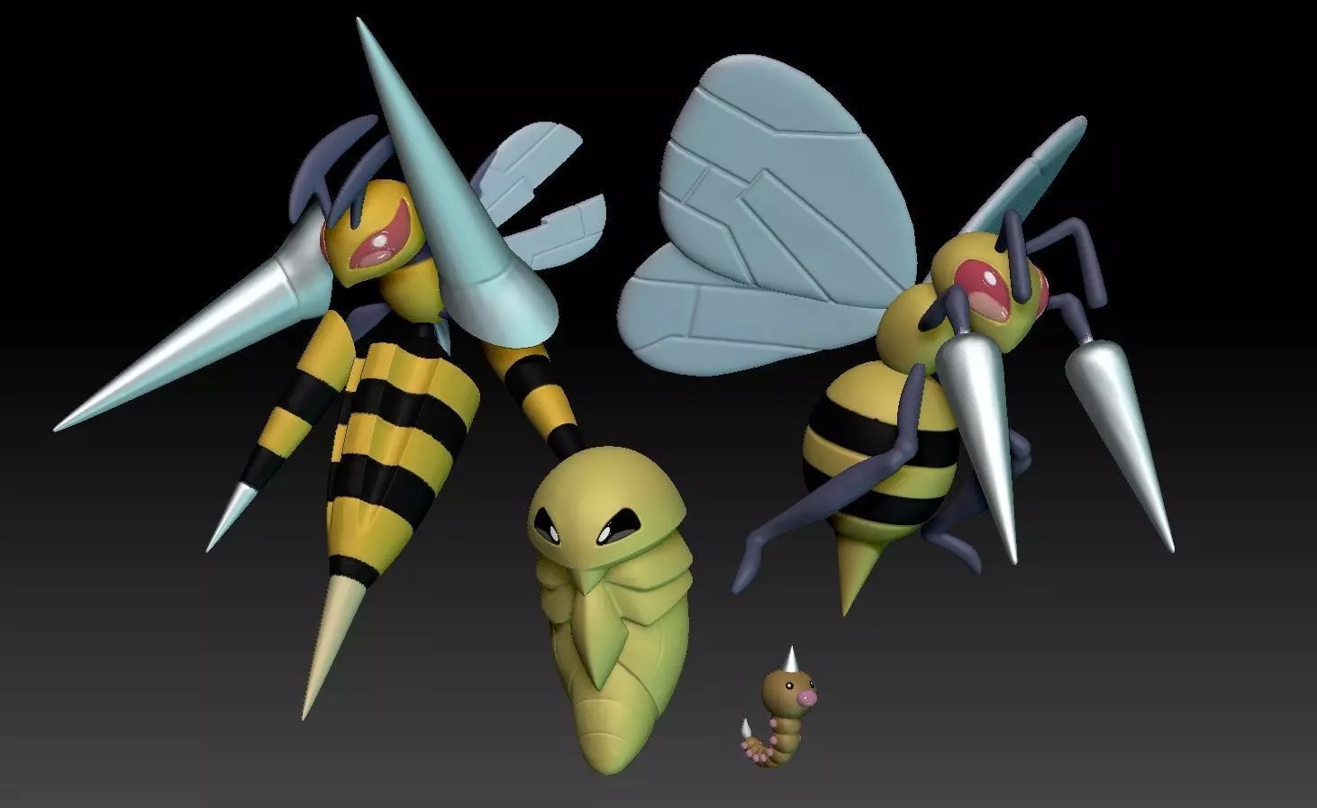 Pokemon Beedrill Mega Evolution 3D print model_0