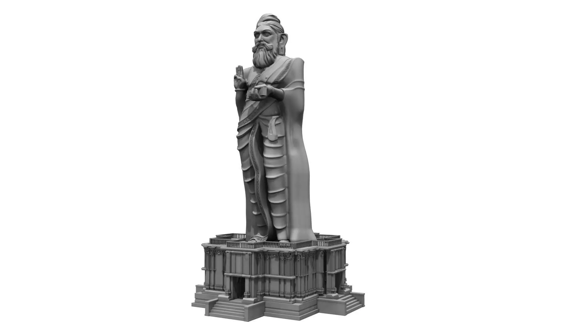 thiruvalluvar statue 3d model 3D model_0