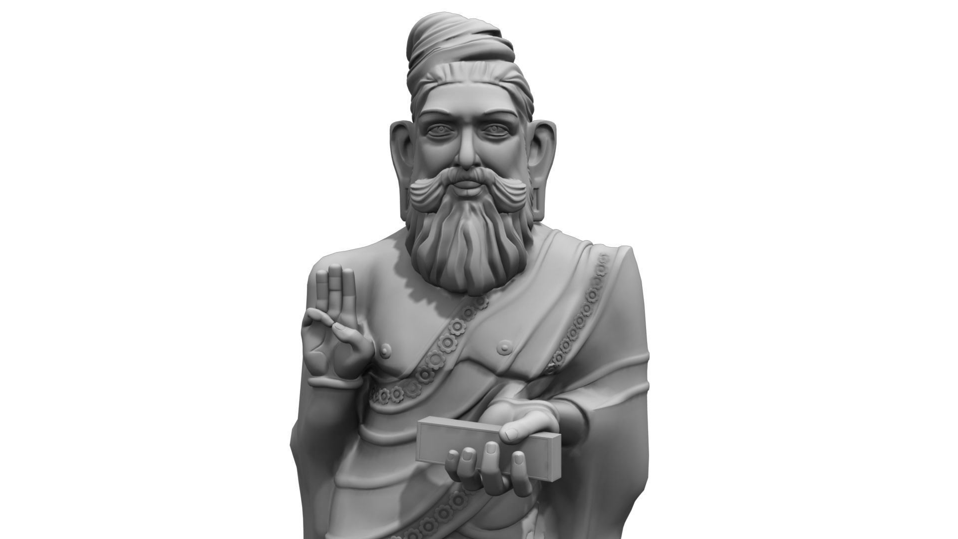 thiruvalluvar statue 3d model 3D model_5