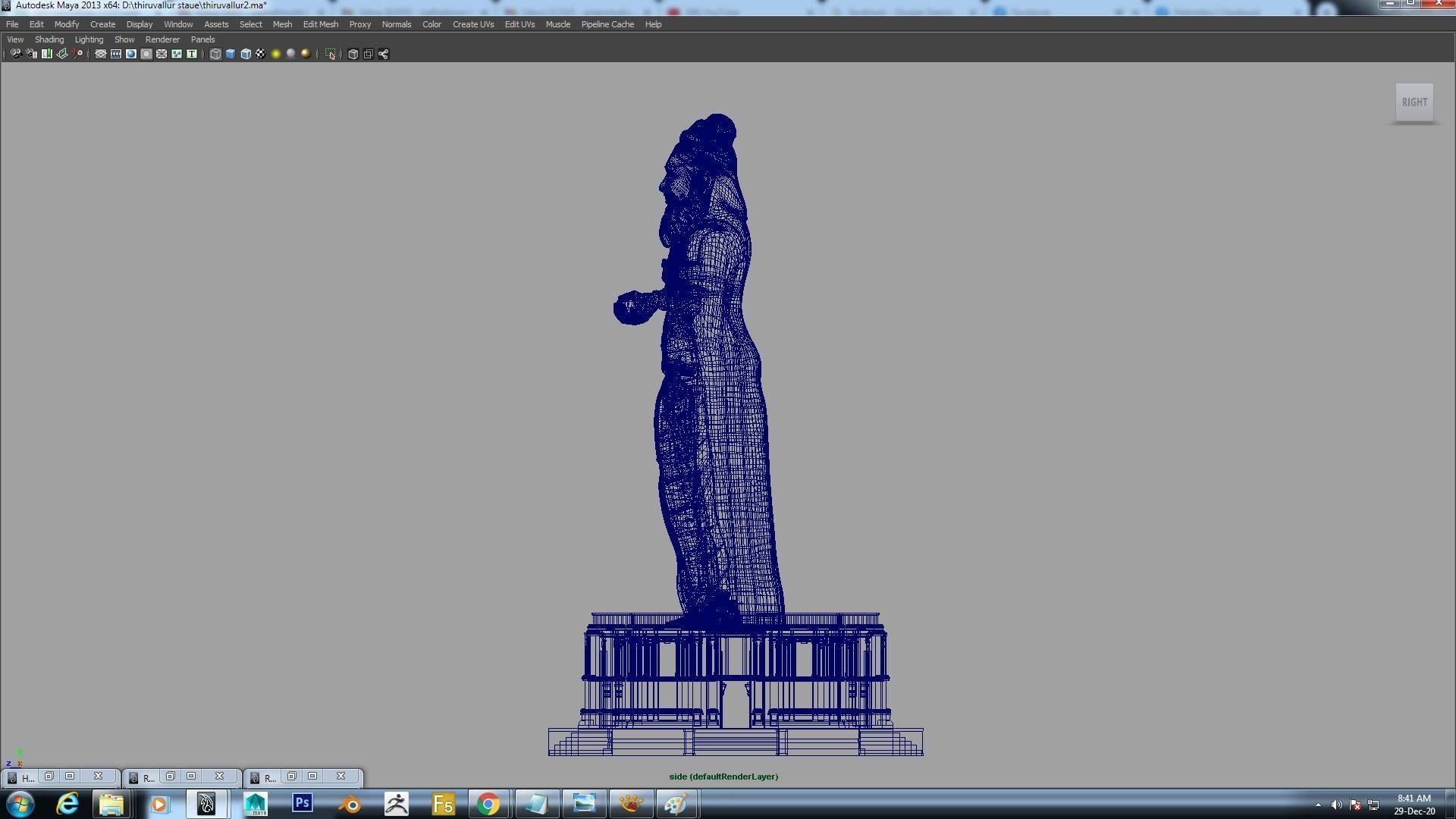 thiruvalluvar statue 3d model 3D model_14