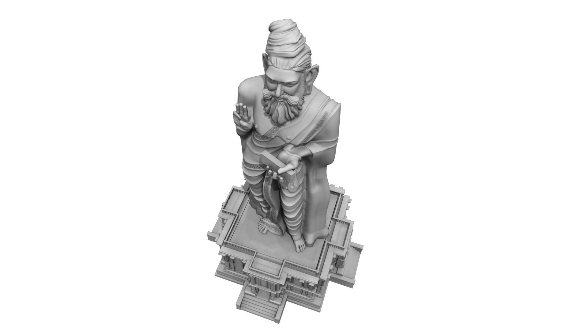 thiruvalluvar statue 3d model 3D model_10