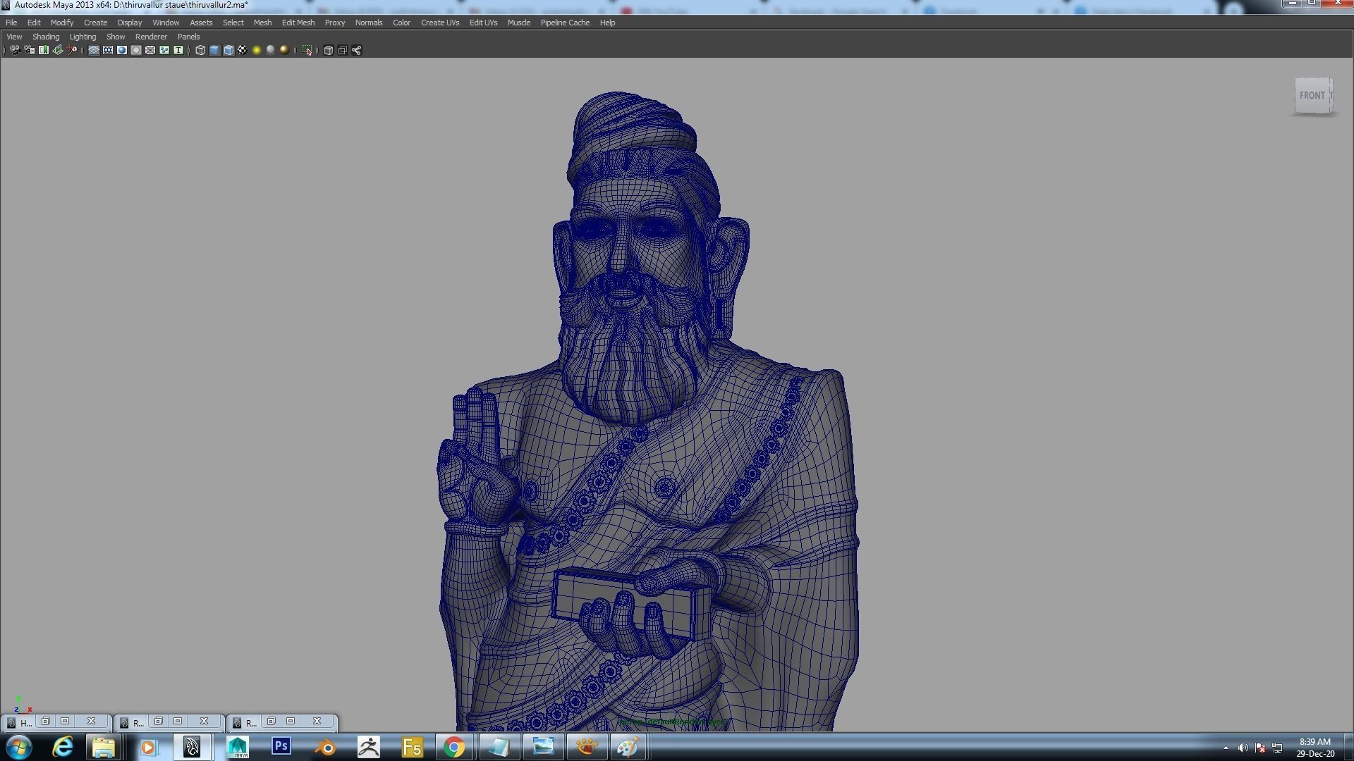 thiruvalluvar statue 3d model 3D model_28