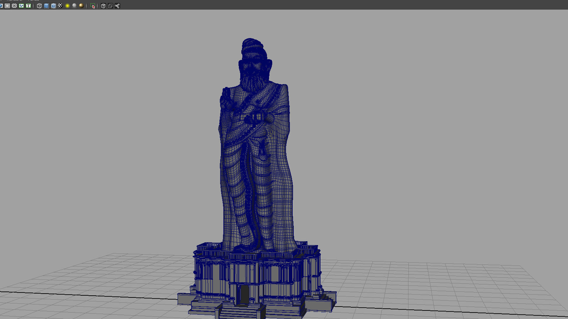 thiruvalluvar statue 3d model 3D model_19