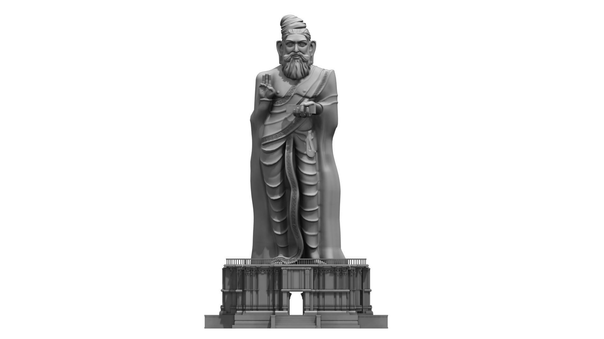 thiruvalluvar statue 3d model 3D model_29