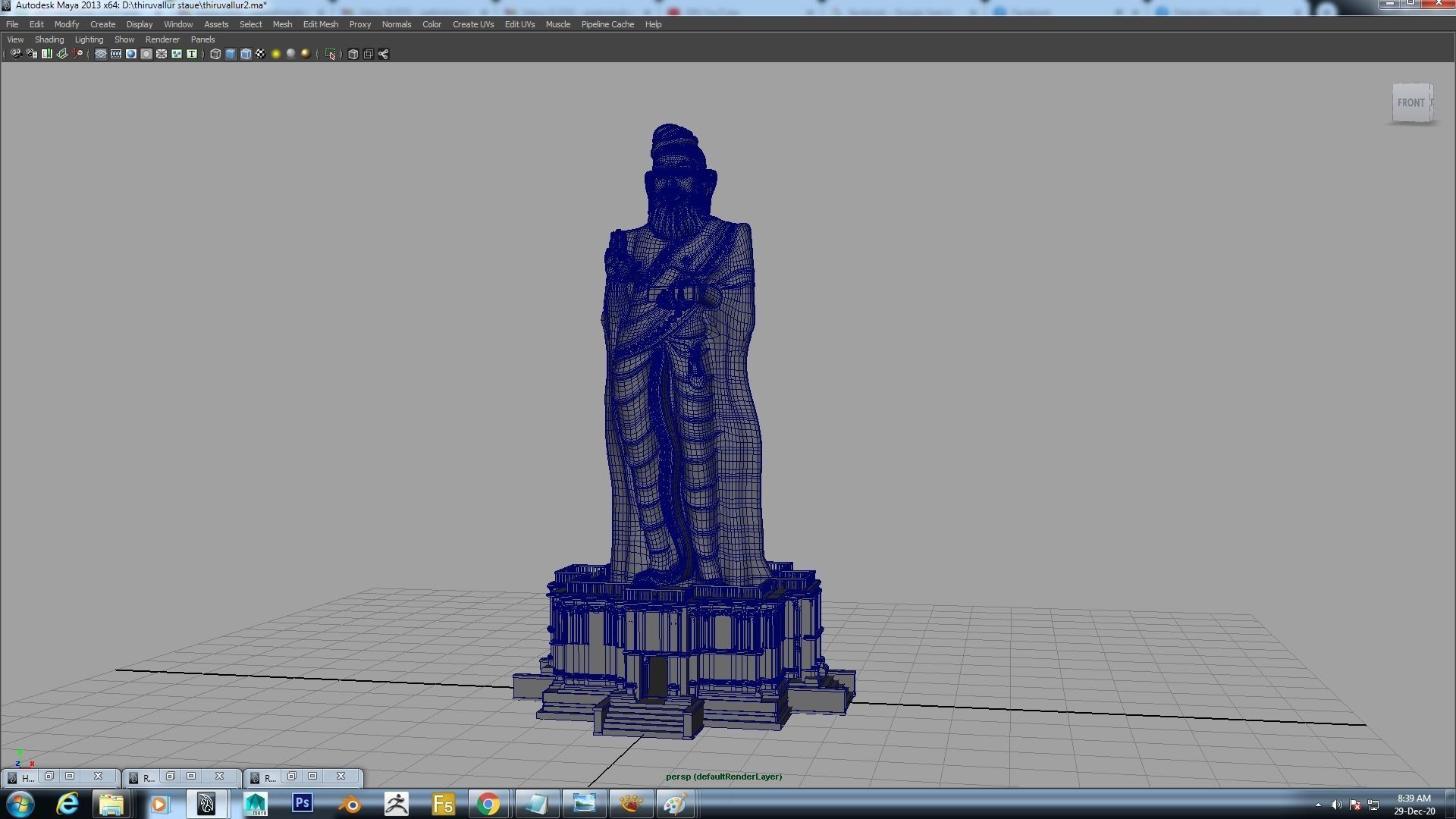 thiruvalluvar statue 3d model 3D model_12