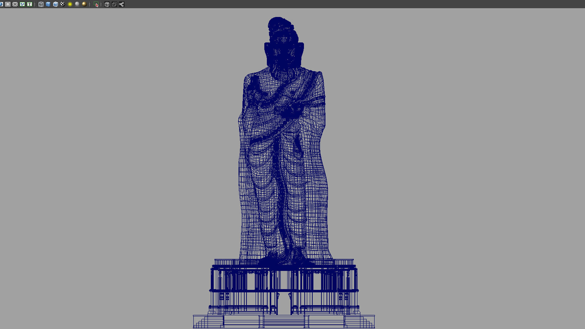 thiruvalluvar statue 3d model 3D model_1