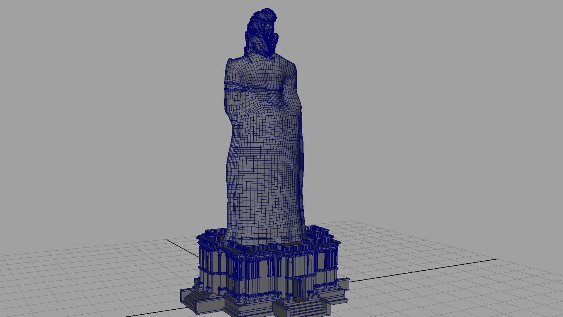 thiruvalluvar statue 3d model 3D model_8