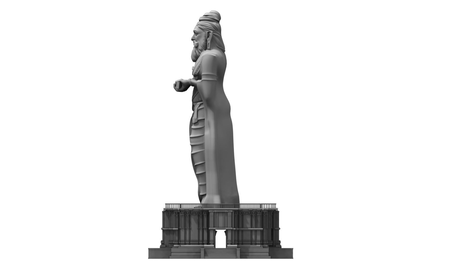thiruvalluvar statue 3d model 3D model_3