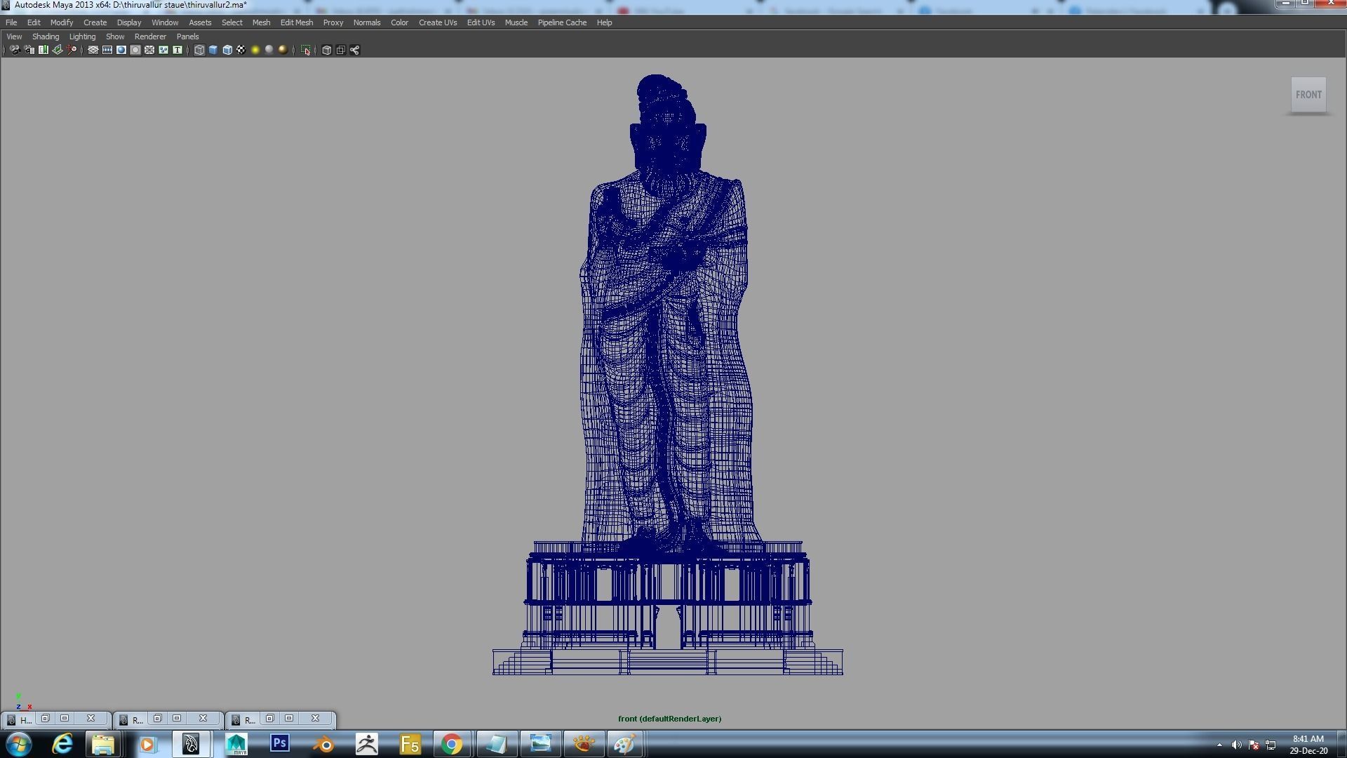 thiruvalluvar statue 3d model 3D model_16