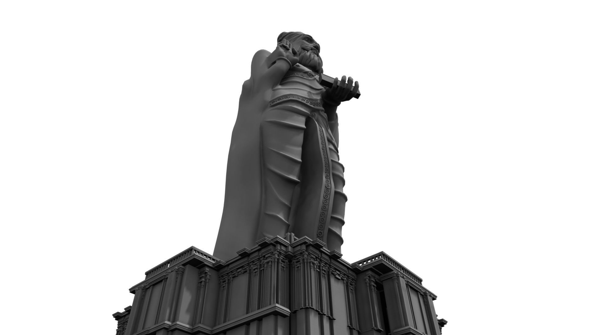 thiruvalluvar statue 3d model 3D model_23