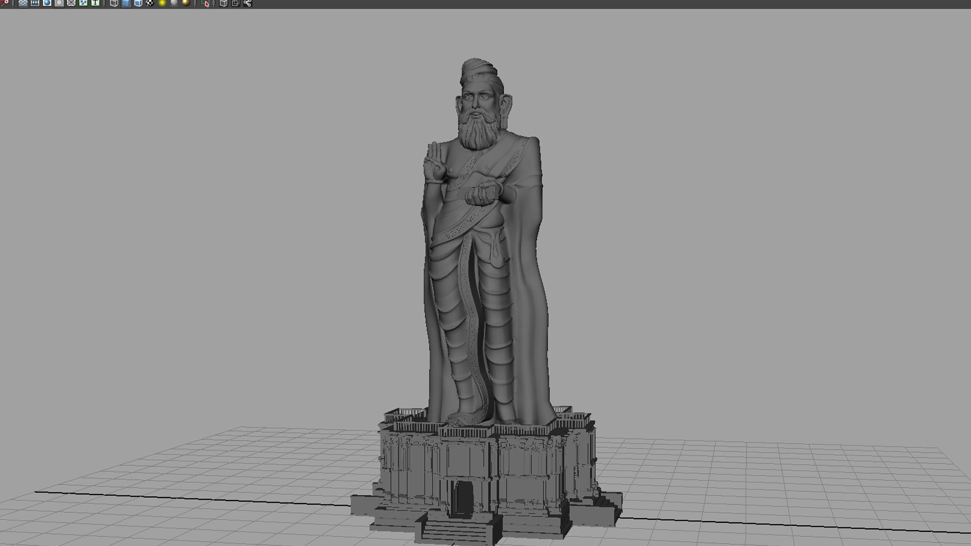 thiruvalluvar statue 3d model 3D model_20