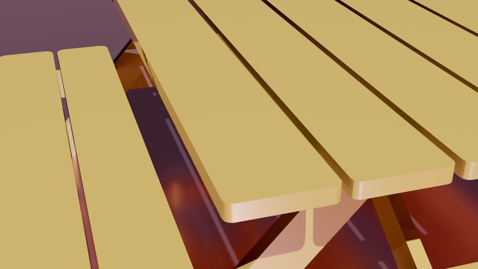 Bench picnic table 3D model_3