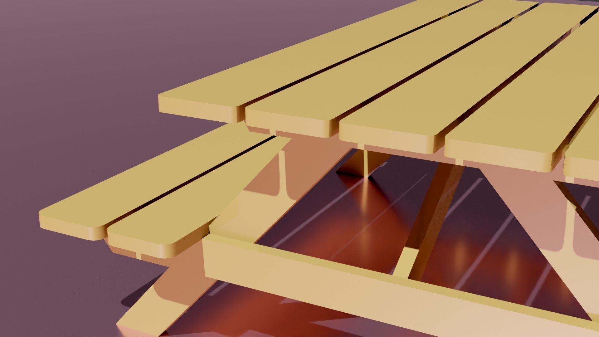 Bench picnic table 3D model_2