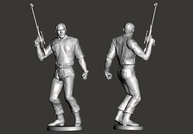 Race Bannon toy soldier from the Jonny Quest cartoons 3D print model