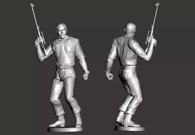 Race Bannon toy soldier from the Jonny Quest cartoons 3D print model