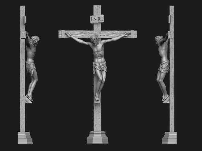 JESUS ON THE CROSS  Variant 2 3D print model