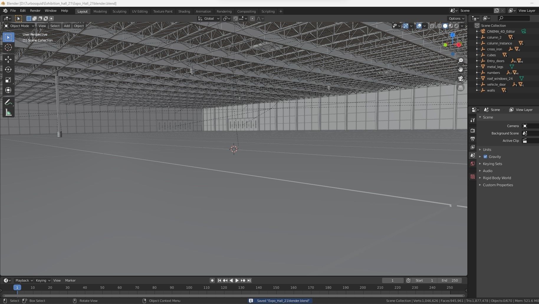 Exhibition Hall interior 21 3D model_20