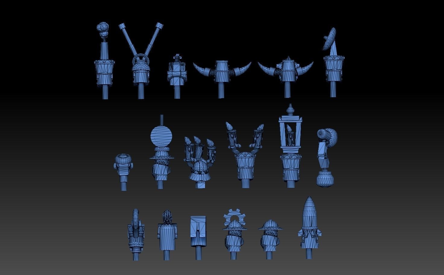 Steampunk Head Megapack 3D print model_6