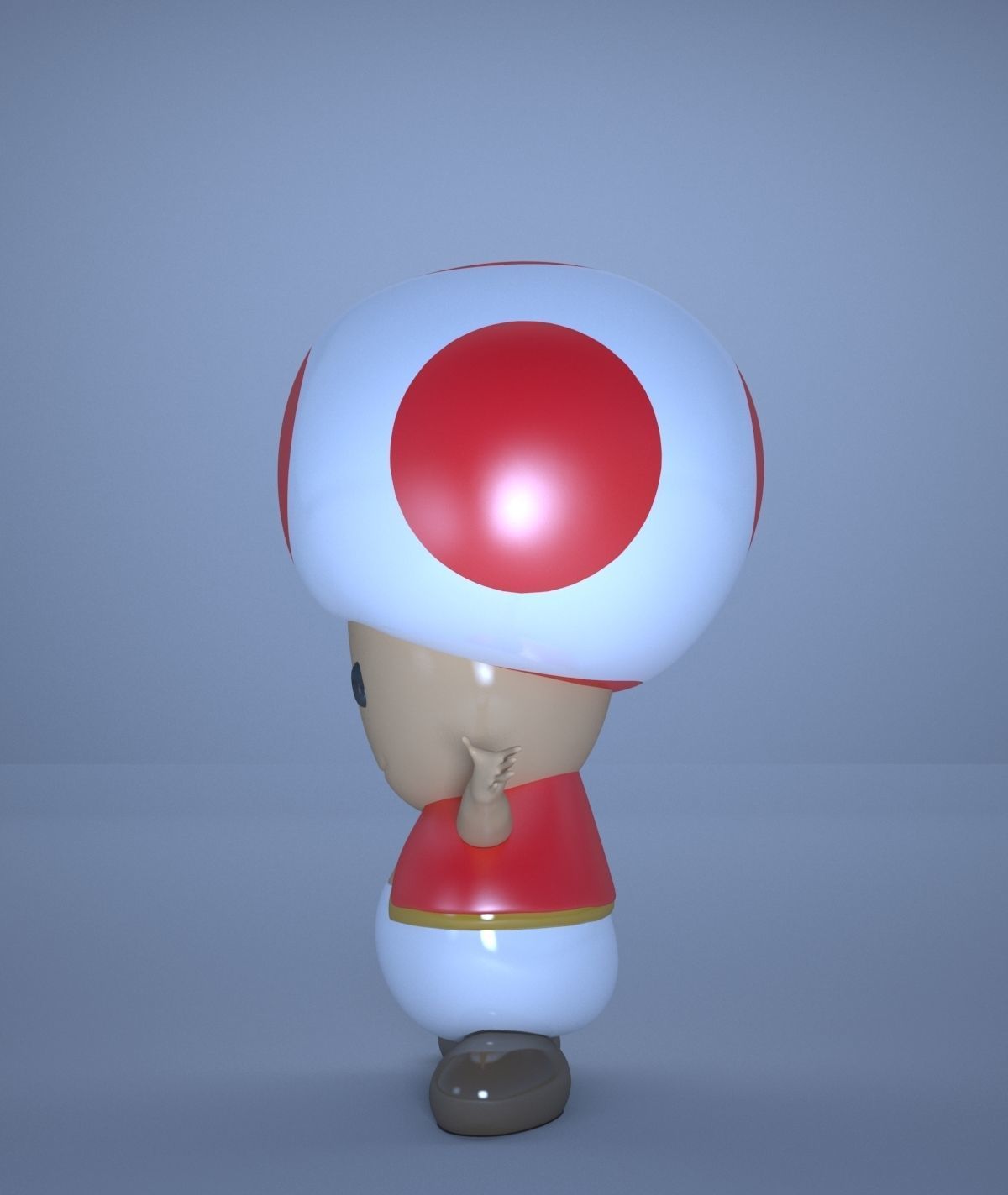 Toad From Mario Kart Low-poly 3D model_9