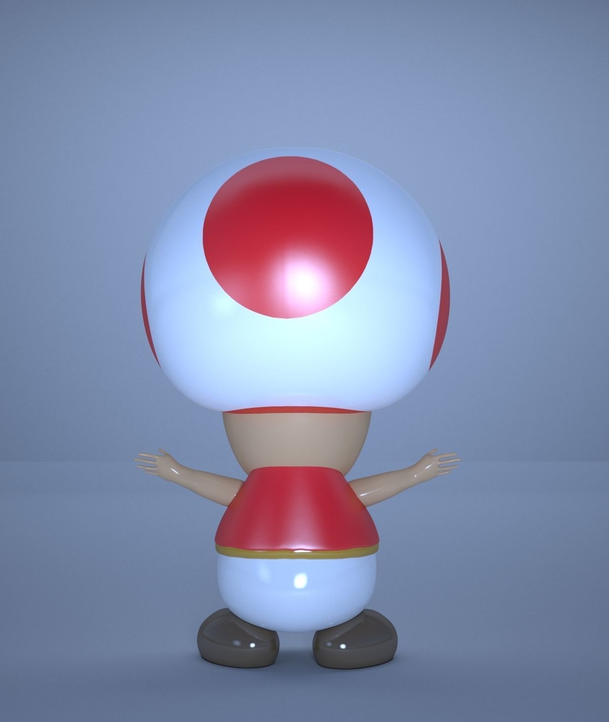 Toad From Mario Kart Low-poly 3D model_8