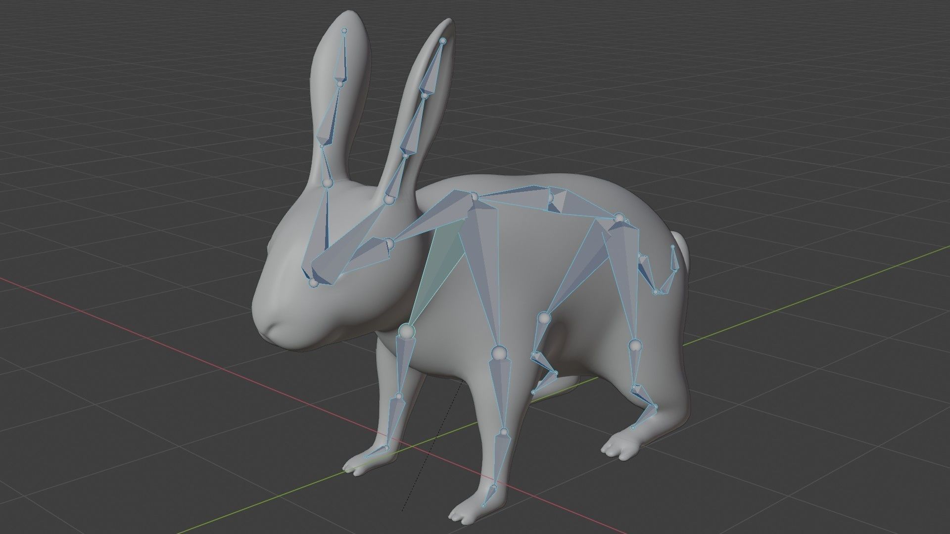 Black Rabbit low poly rigged Low-poly 3D model_6